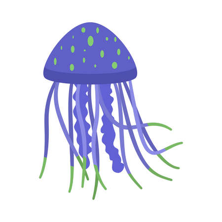 Jellyfish Flat Illustrationのイラスト素材