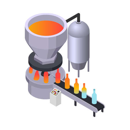 Glass Production Iconのイラスト素材