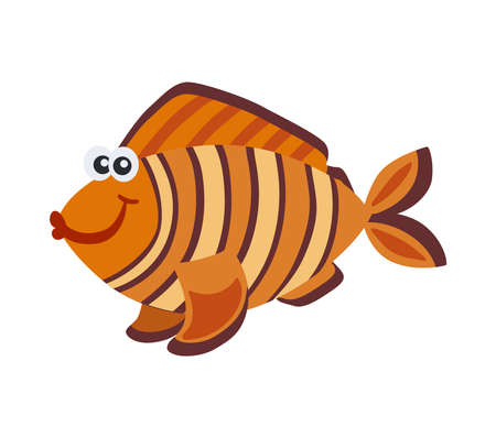 Cartoon Fish Illustrationのイラスト素材