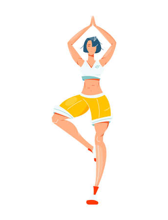 Yoga Flat Iconのイラスト素材