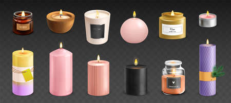 Scented Candles Setのイラスト素材