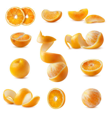 Realistic Oranges Setのイラスト素材