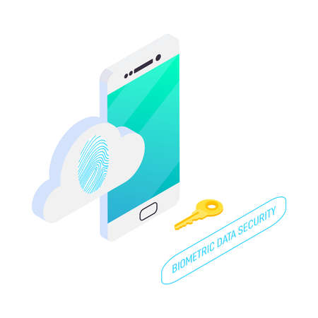 Biometric Authentication Iconのイラスト素材