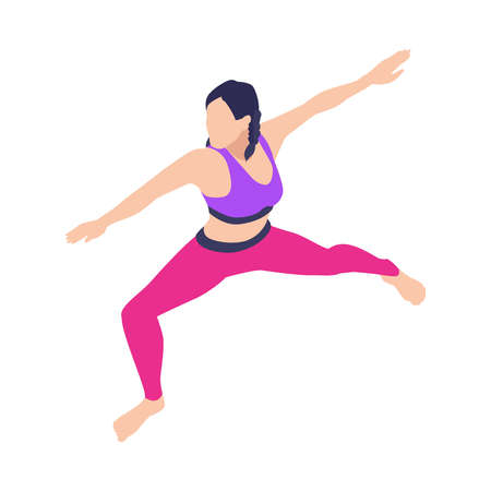 Isometric Yoga Iconのイラスト素材