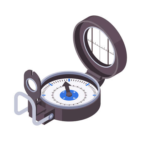 Compass Isometric Iconのイラスト素材