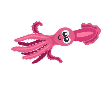 Squid Cartoon Illustrationのイラスト素材