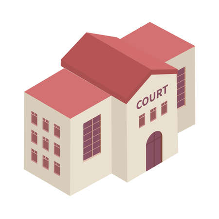 Isometric Court Buildingのイラスト素材