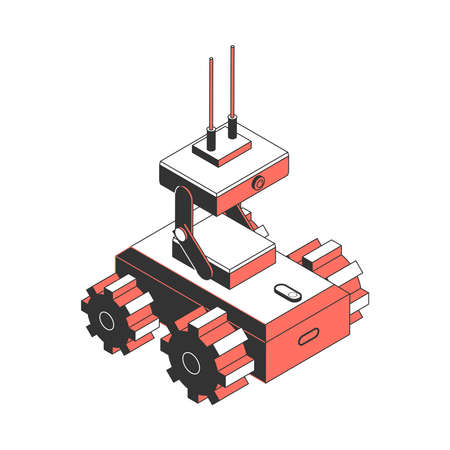 Isometric Robot Iconのイラスト素材