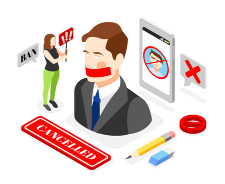 Cancel Culture Compositionのイラスト素材