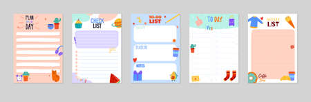 Planner Stickers Setのイラスト素材