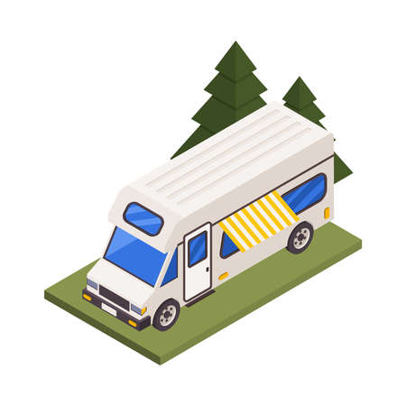 Camping Van Illustrationのイラスト素材