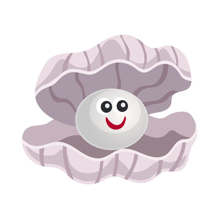 Cartoon Pearl Illustrationのイラスト素材