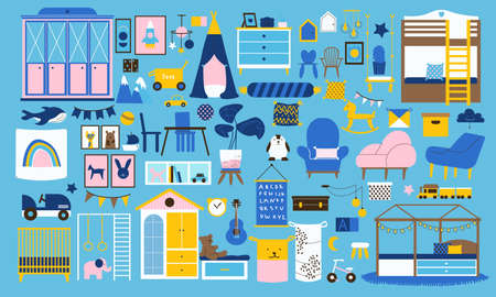 Children Room Color Setのイラスト素材