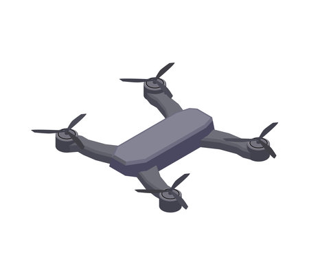 Quadrocopter Isometric Iconのイラスト素材