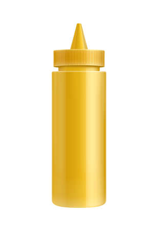 Mustard Plastic Bottle Compositionのイラスト素材