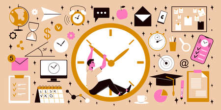 Time Management Big Setのイラスト素材
