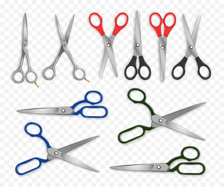 Scissors Realistic Setのイラスト素材