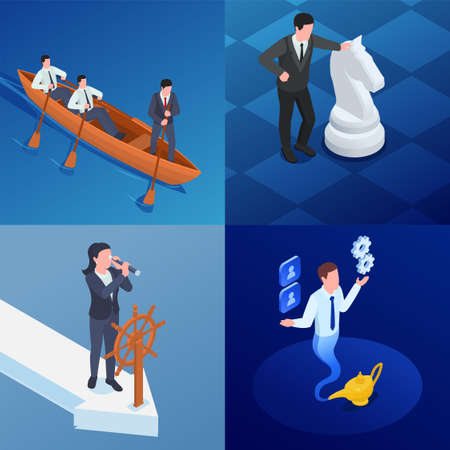 Leadership Isometric Design Conceptのイラスト素材