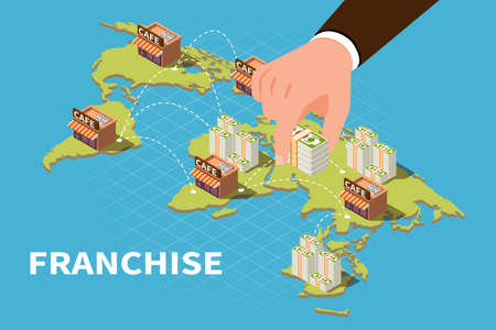 Franchise Isometric Compositionのイラスト素材