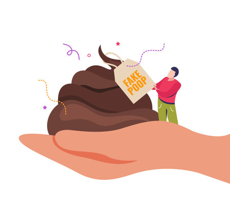 Fake Poop Prank Backgroundのイラスト素材