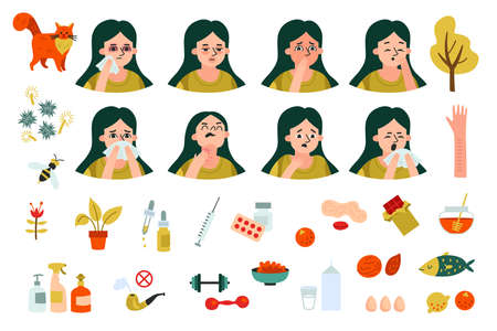 Allergy Icon Setのイラスト素材