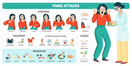 Panic Attacks Diagram Compositionのイラスト素材