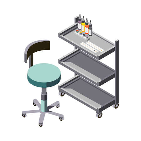 Tattoo Artist Workspace Compositionのイラスト素材