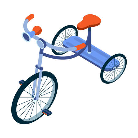 Three Wheeler Bike Compositionのイラスト素材
