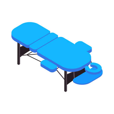 Folding Massage Table Compositionのイラスト素材