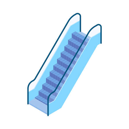 Metro Escalator Isometric Compositionのイラスト素材