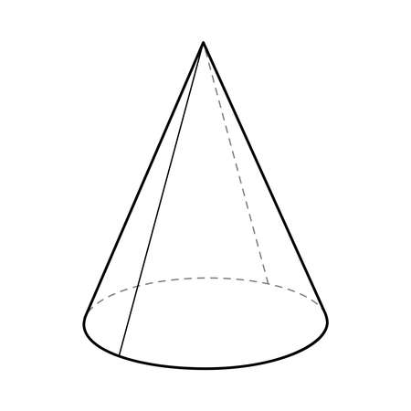 Cone Stereometric Shape Compositionのイラスト素材
