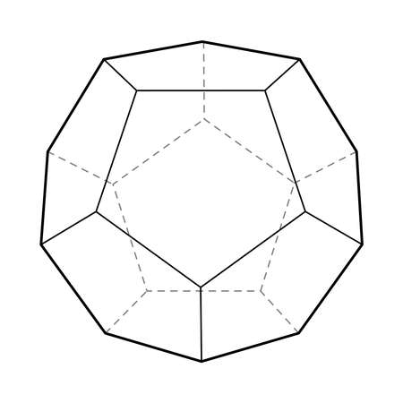 Pentagonal Dodecahedron Stereometric Compositionのイラスト素材