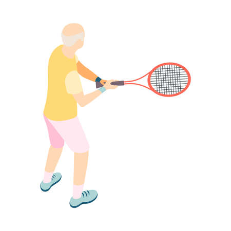 Old Man Tennis Compositionのイラスト素材