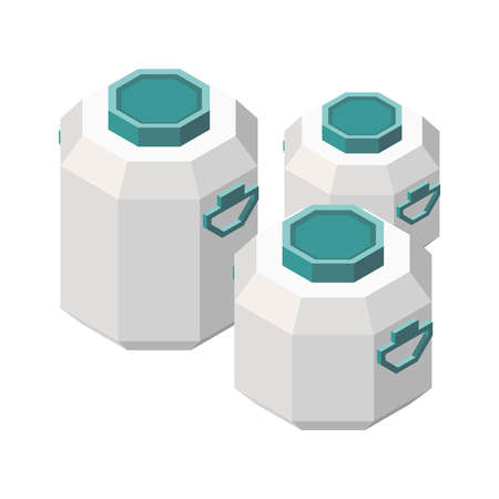Milk Storage Cans Compositionのイラスト素材
