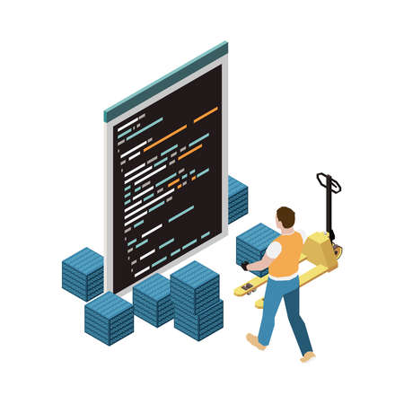 Cubes Of Code Compositionのイラスト素材