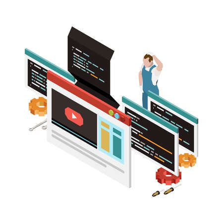 Web Programming Routine Compositionのイラスト素材