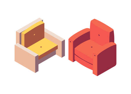 Soft Chairs Recreation Compositionのイラスト素材