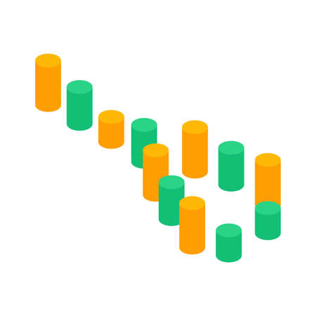 Shrub Walk Isometric Compositionのイラスト素材