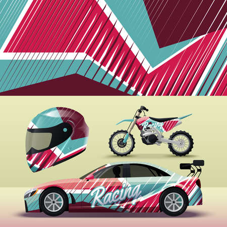 Racing Car Livery Mockupのイラスト素材