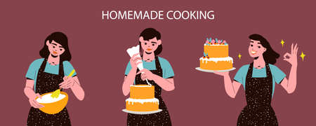 Homemade Cooking Conceptのイラスト素材