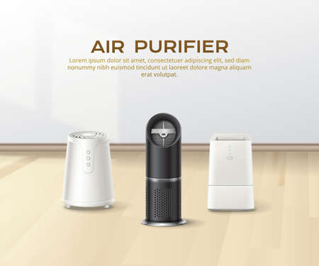 Realistic Air Purifier Posterのイラスト素材