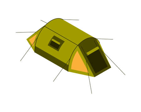 Camping Tent Isometric Compositionのイラスト素材