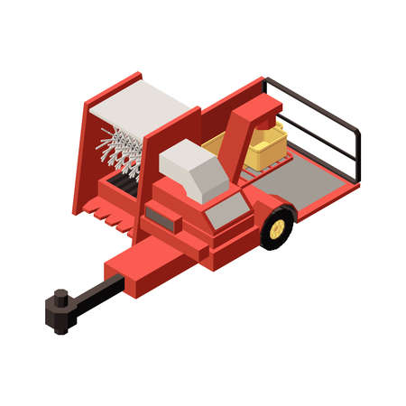 Orchard Combine Harvester Compositionのイラスト素材