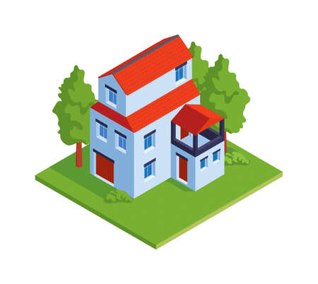 Isometric House Iconのイラスト素材
