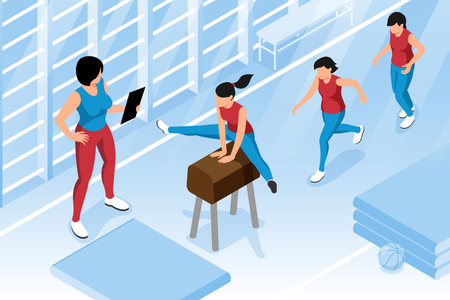 Physical Education Lesson Illustrationのイラスト素材