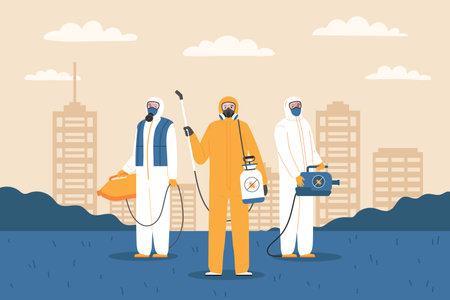 Pest Control Flat Posterのイラスト素材