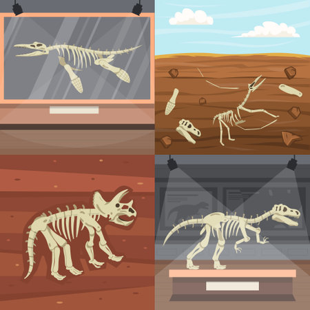 Dinosaur Skeleton Design Conceptのイラスト素材