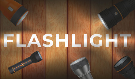 Flashlight Realistic Backgroundの写真素材