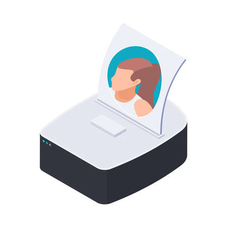 Isometric Printer Illustration