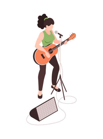 Isometric Street Musicianのイラスト素材